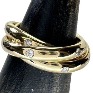 Cartier Trinity Constellation Au750 Diamond Ring Size 7